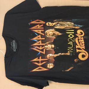 Def Leppard 2011 Mirror Ball Tour With Special Guest Heart T-Shirt Size Medium